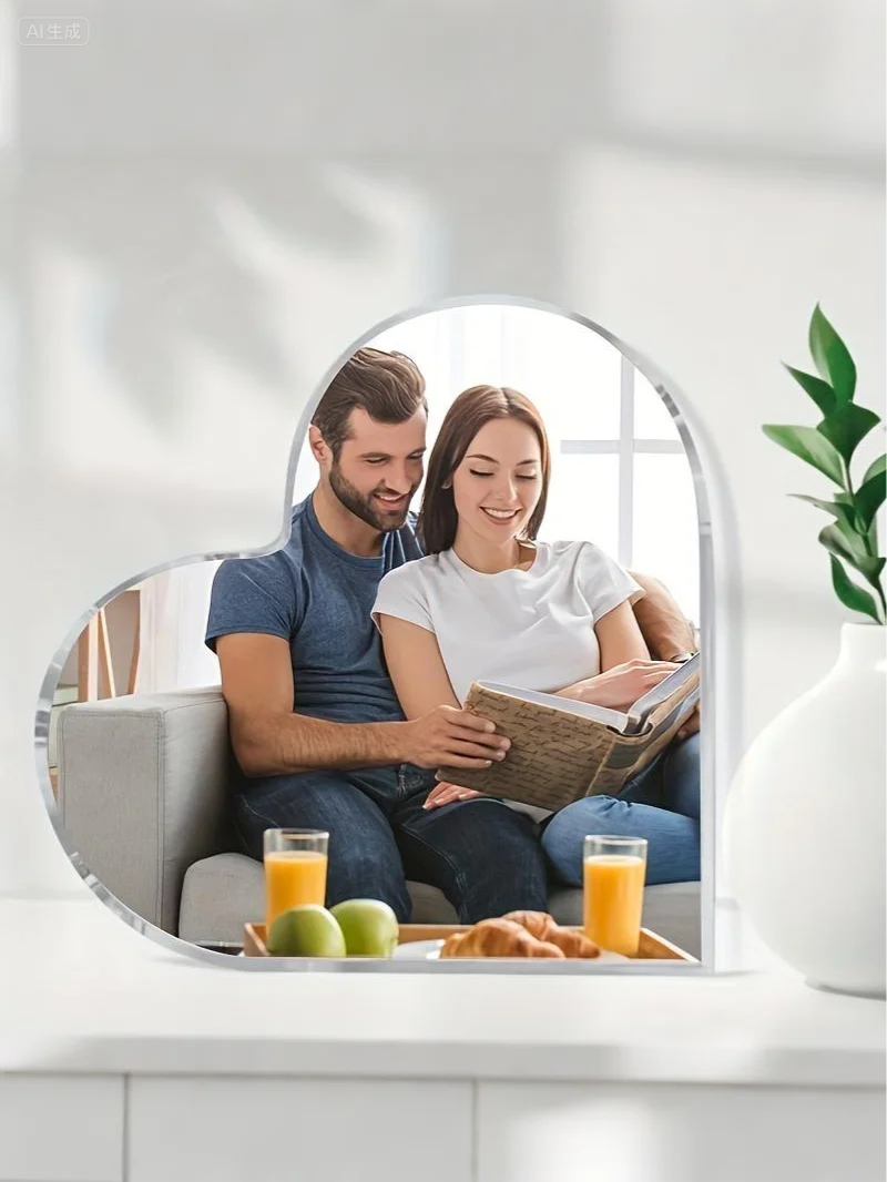 Personalized Heart-Shaped Acrylic Photo Display Stand